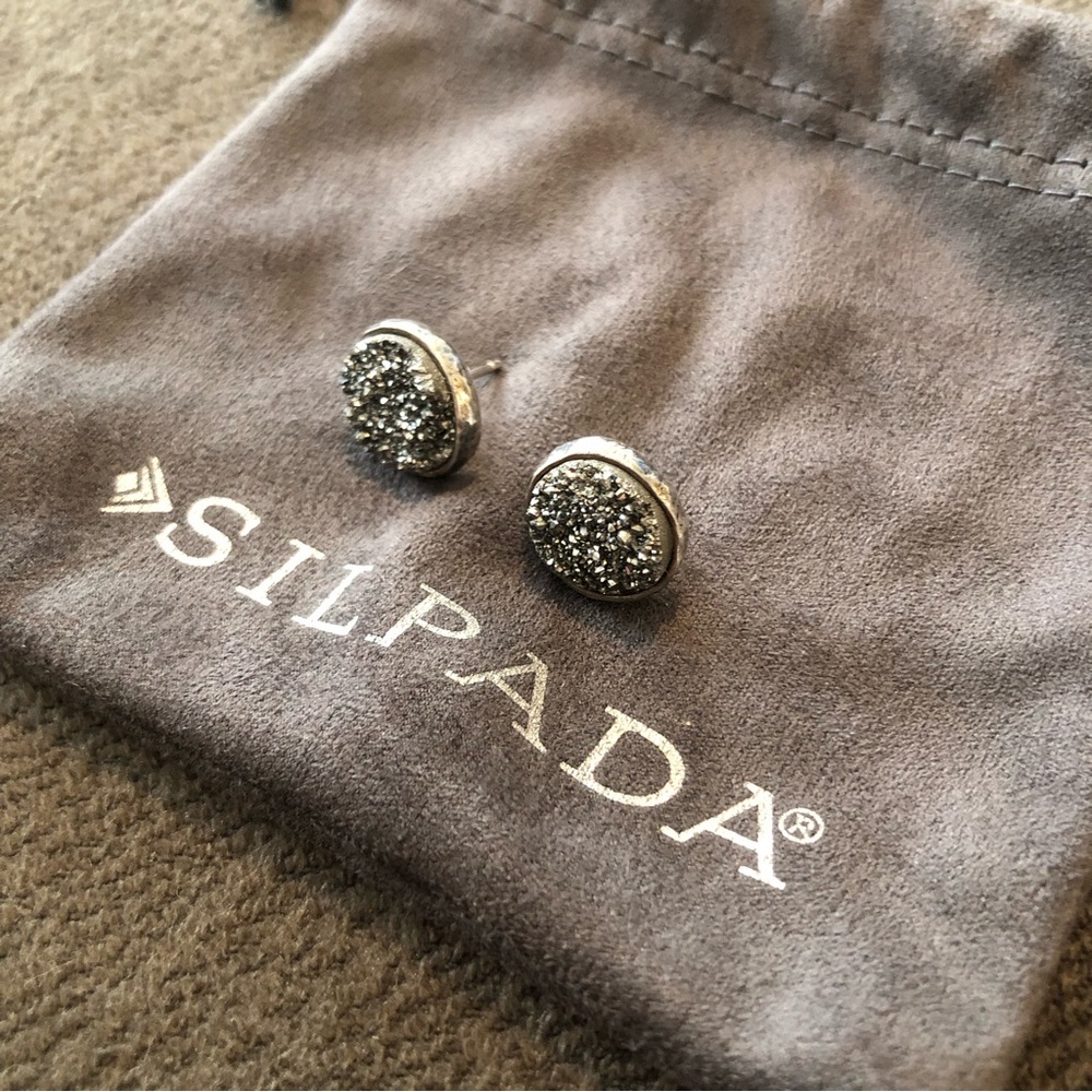 Silpada Drusy Studs - 925 Sterling Silver